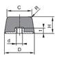 Anschlag-Puffer 030x020mm M8x20 IG 75 Sh ???