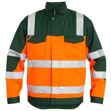 Engel Arbeitsjacke mit Relexionstreifen, Größe: XS, Farbe: Orange/Grün