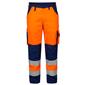 Engel Arbeitshose mit Reflexionstreifen, Größe: 36, Farbe: Orange/Marine