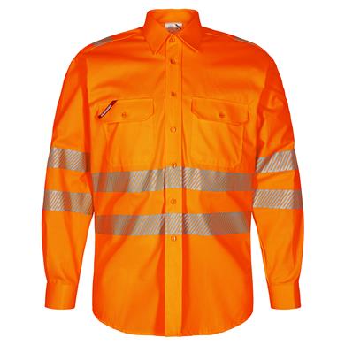 Engel Hemd mit Reflexionstreifen, Größe: 37/38, Farbe: Orange