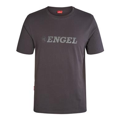 Engel T-Shirt mit Logoaufdruck, Größe: 2XL, Farbe: Anthrazitgrau