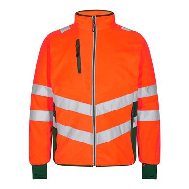 Engel Fleece Jacke, Größe: XS, Farbe: Orange/Grün