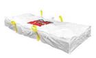 Big Bag 2,6x1,25x0,3m, Asb.-Aufdr., oben:Schürze+Deckel, 4 Schlaufen, Boden:geschlossen, besch.,