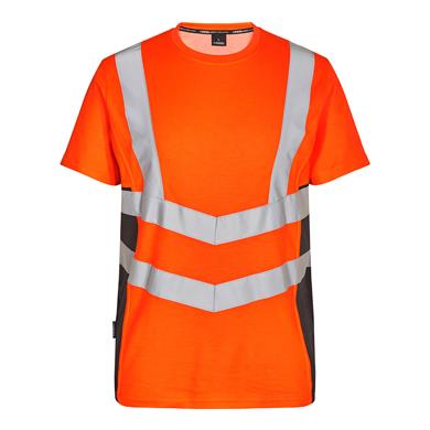 Engel T-Shirt S/S, Größe: L, Farbe: Orange/Anthrazitgrau