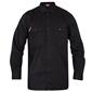 Engel Langärmliges Herrenhemd aus 100% Baumwolle, Größe: 37/38, Farbe: Schwarz