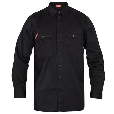Engel Langärmliges Herrenhemd aus 100% Baumwolle, Größe: 37/38, Farbe: Schwarz