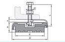 Maschinenfuss 090x035 AG M12x100 niv.