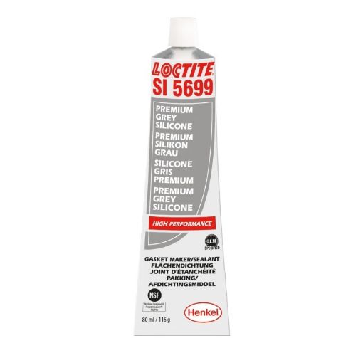 LOCTITE SI 5699, 80ml Tube, Farbe: Grau 1K Flächendichtung Silikon, Kühlwasser beständig 