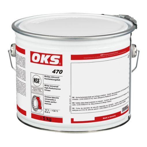 OKS 470, 5kg Hobbock Weißes Allround-Hochleistungsfett  