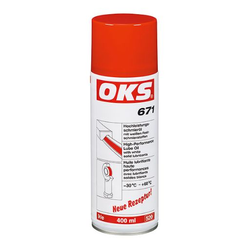 OKS 671, 400ml Spraydose Hochleistungsschmieröl mit weißen Festschmierstoffen, Spray  
