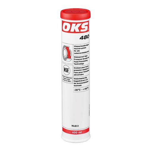 OKS 480, 400ml Kartusche Wasserbeständiges Hochdruckfett für die Lebensmitteltechnik  