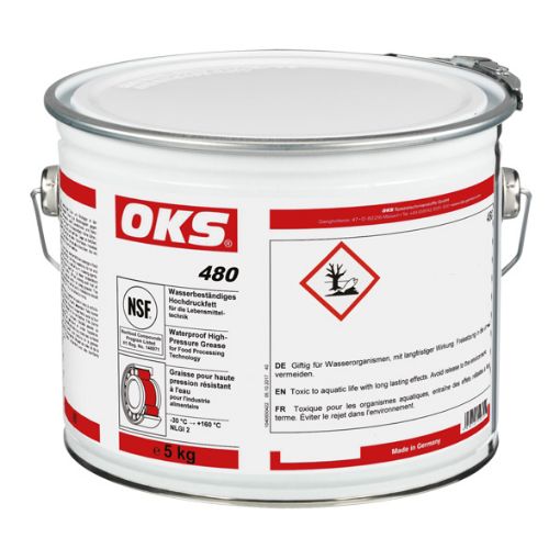 OKS 480, 5kg Hobbock Wasserbeständiges Hochdruckfett für die Lebensmitteltechnik  