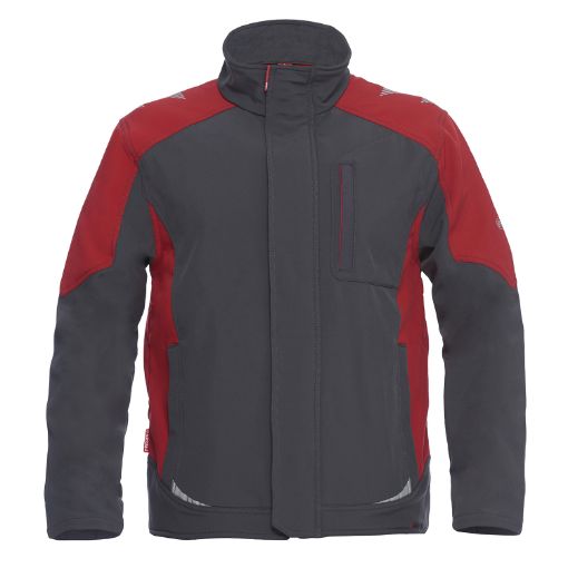 Engel Softshell-Jacke, Größe: S, Farbe: Anthrazitgrau/Tomato Red 8810-229-79757  