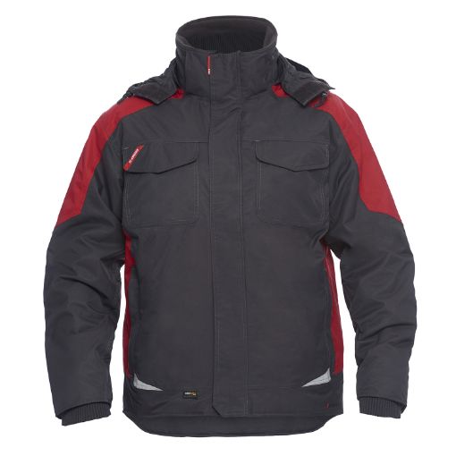 Engel Winterjacke, Größe: S, Farbe: Anthrazitgrau/Tomatenrot 1410-354-79757  