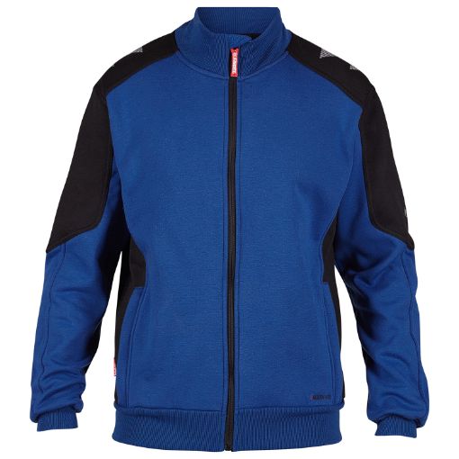 Engel Sweat Cardigan mit Kragen, Größe: L, Farbe: Surfer Blue/Schwarz* 8830-233-73720  