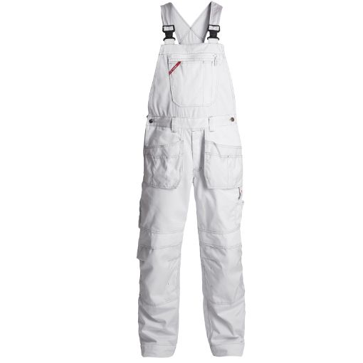 Engel Latzhose mit Holstertaschen, Größe: 48, Farbe: Weiss 3761-630-3  