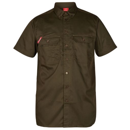 Engel Kurzärmliges Herrenhemd, Größe: 39/40, Farbe: Forest Green 7183-810-53  