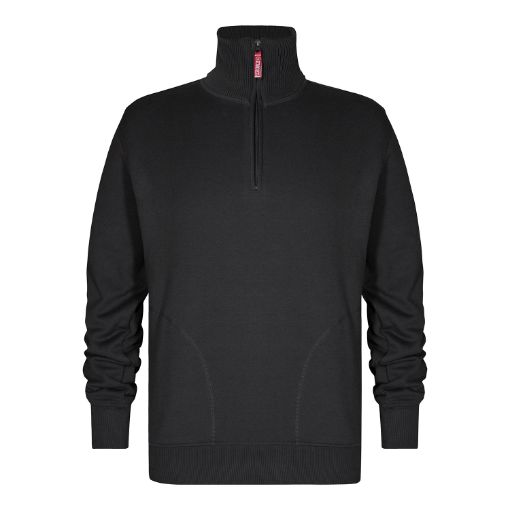 Engel Sweatshirt mit hohem Kragen, Größe: L, Farbe: Anthrazitgrau 8014-136-79  