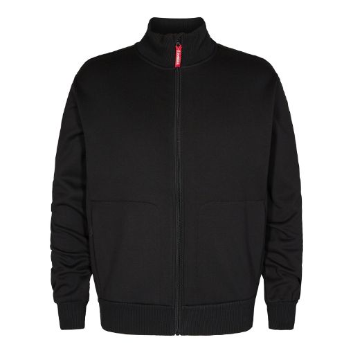 Engel Sweat-Jacke mit hohem Kragen, Größe: XS, Farbe: Schwarz 8024-233-20  