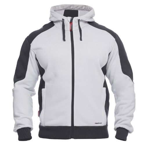 Engel Sweat Cardigan, Größe: S, Farbe: Weiss/Anthrazitgrau 8820-233-379  