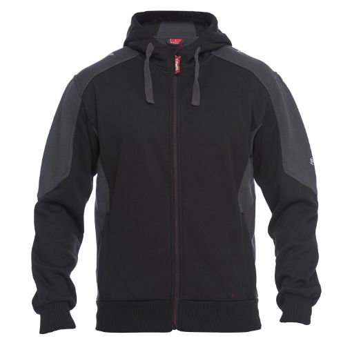 Engel Sweat Cardigan, Größe: 5XL, Farbe: Schwarz/Anthrazitgrau 8820-233-2079  