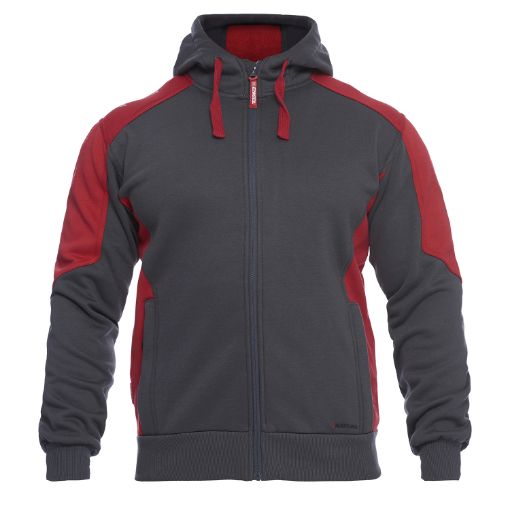 Engel Sweat Cardigan, Größe: 6XL, Farbe: Anthrazitgrau/Tomato Red 8820-233-79757  