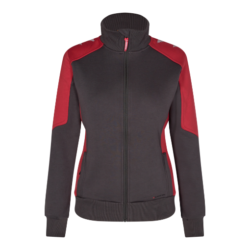Engel Sweat Cardigan, Größe: XS, Farbe: Anthrazitgrau/Tomato Red 8825-233-79757  