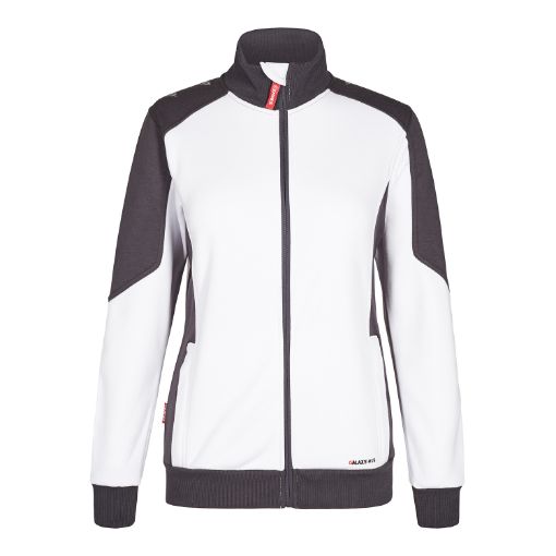 Engel Sweat Cardigan, Größe: XL, Farbe: Weiss/Anthrazitgrau 8825-233-379  