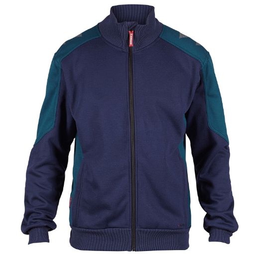 Engel Sweat Cardigan mit Kragen, Größe: XL, Farbe: Blue Ink/Dark Petrol 8830-233-16577  