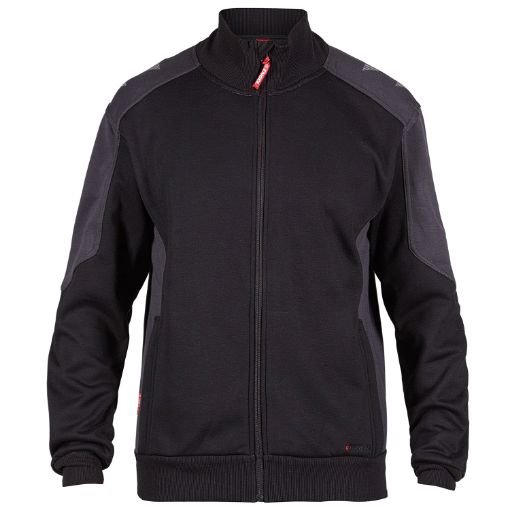 Engel Sweat Cardigan mit Kragen, Größe: 2XL, Farbe: Schwarz/Anthrazitgrau 8830-233-2079  