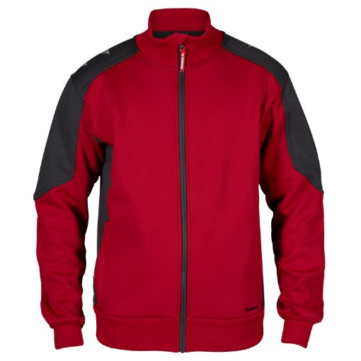 Engel Sweat Cardigan mit Kragen, Größe: 2XL, Farbe: Tomato Red/Anthrazitgrau 8830-233-75779  