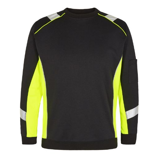 Engel Sweatshirt, Größe: 4XL, Farbe: Schwarz/Gelb 8871-257-2038  