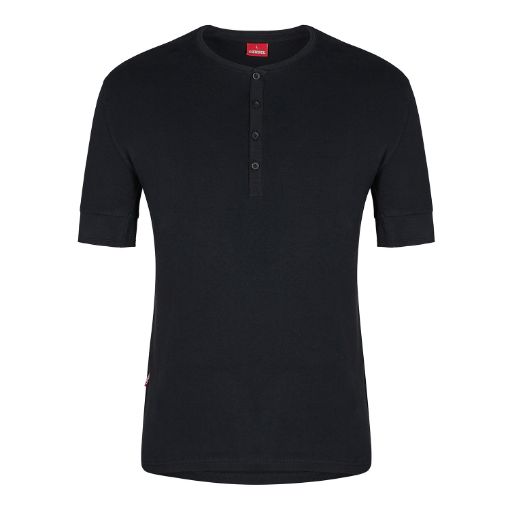 Engel Grandad kurzarm Shirt, Größe: XS, Farbe: Schwarz 9256-565-20  