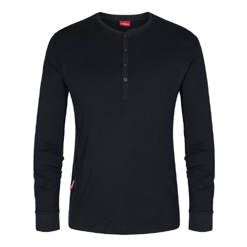 Engel Grandad langarm Shirt, Größe: S, Farbe: Schwarz 9257-565-20  