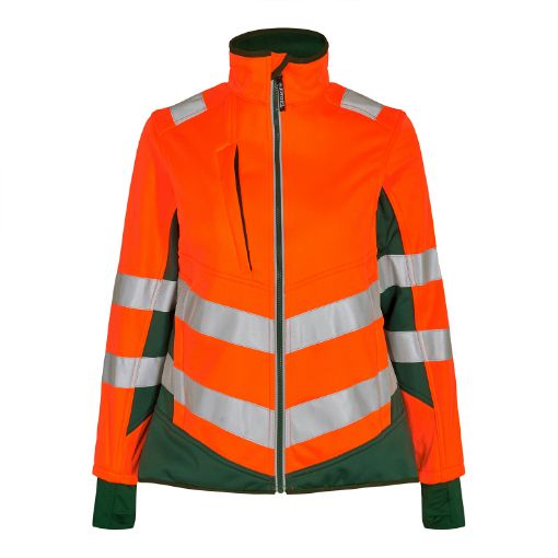 Engel Softshelljacke Damen, Größe: S, Farbe: Orange/Grün 1156-237-101  