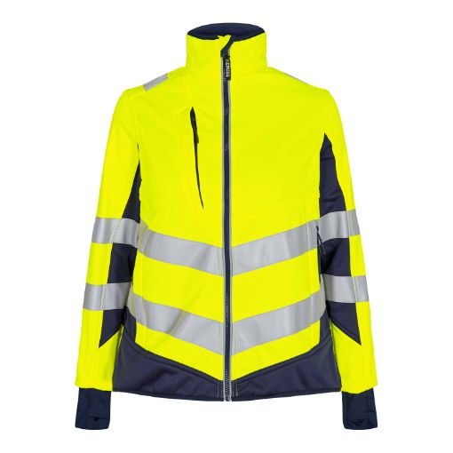 Engel Softshelljacke Damen, Größe: XL, Farbe: Gelb/Blue Ink 1156-237-38165  