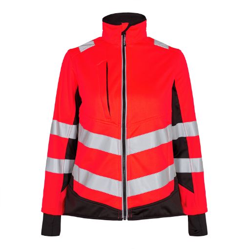 Engel Softshelljacke Damen, Größe: 3XL, Farbe: Rot/Schwarz 1156-237-4720  