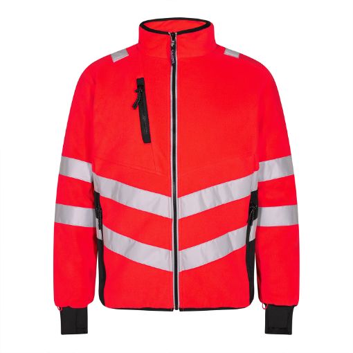 Engel Fleece Jacke, Größe: XS, Farbe: Rot/Schwarz 1192-236-4720  