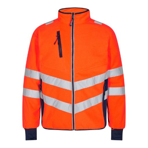 Engel Fleece Jacke, Größe: M, Farbe: Orange/Blue Ink 1192-236-10165  