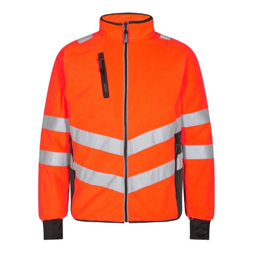 Engel Fleece Jacke, Größe: L, Farbe: Orange/Anthrazitgrau 1192-236-1079  