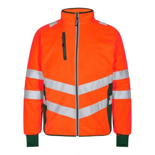 Engel Fleece Jacke, Größe: 6XL, Farbe: Orange/Grün 1192-236-101  