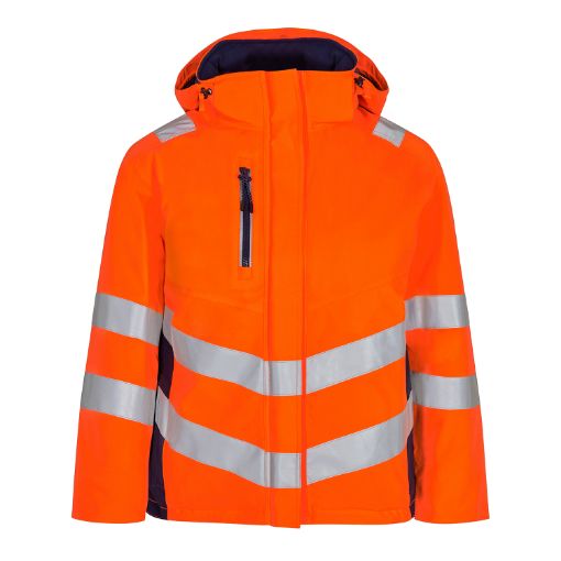 Engel Damen Winterjacke, Größe: XS, Farbe: Orange/Blue Ink 1943-930-10165  