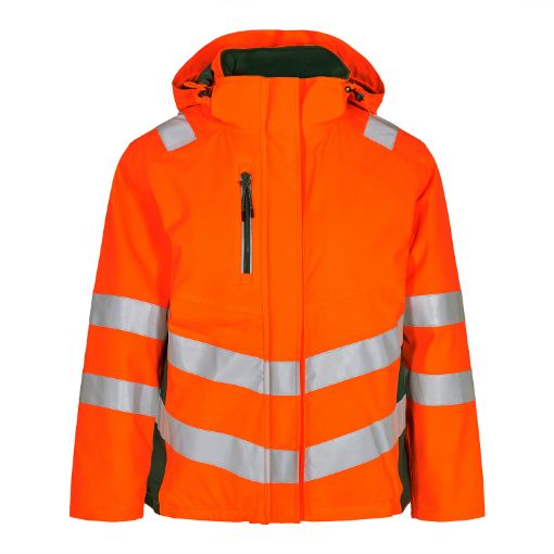 Engel Damen Winterjacke, Größe: M, Farbe: Orange/Grün 1943-930-101  