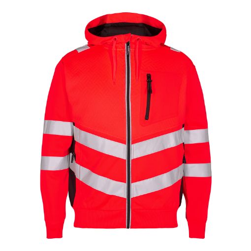 Engel Sweatcardigan, Größe: 4XL, Farbe: Rot/Schwarz 8025-241-4720  