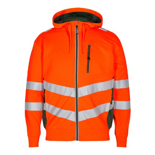 Engel Sweatcardigan, Größe: 6XL, Farbe: Orange/Grün 8025-241-101  