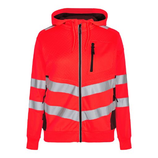 Engel Damen Sweat cardigan, Größe: L, Farbe: Rot/Schwarz 8027-241-4720  