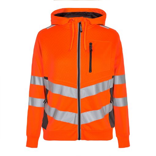 Engel Damen Sweat cardigan, Größe: XL, Farbe: Orange/Anthrazitgrau 8027-241-1079  