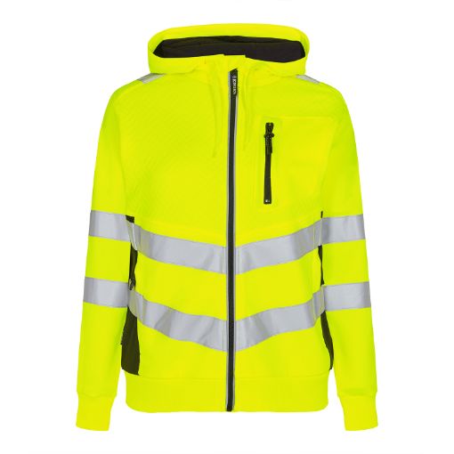 Engel Damen Sweat cardigan, Größe: 2XL, Farbe: Gelb/Schwarz 8027-241-3820  