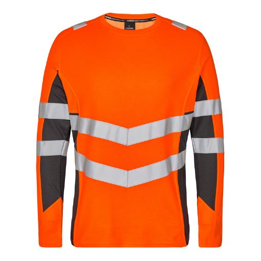 Engel Langarm-Shirt, Größe: L, Farbe: Orange/Anthrazitgrau 9545-182-1079  