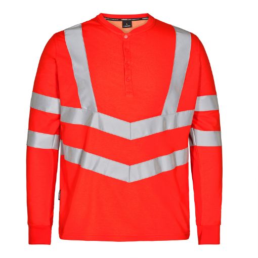 Engel Grandad T-shirt L/S, Größe: 4XL, Farbe: Rot 9548-182-47  